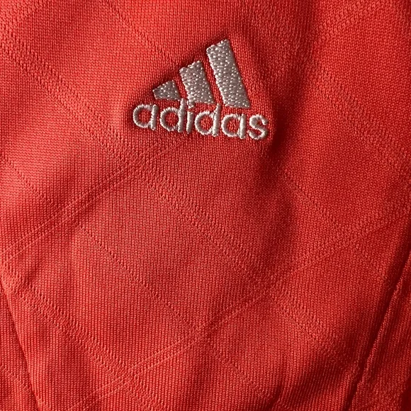 Adidas Woman’s ClimaCool Golf Shirt- pink/orange shade - Picture 5 of 7